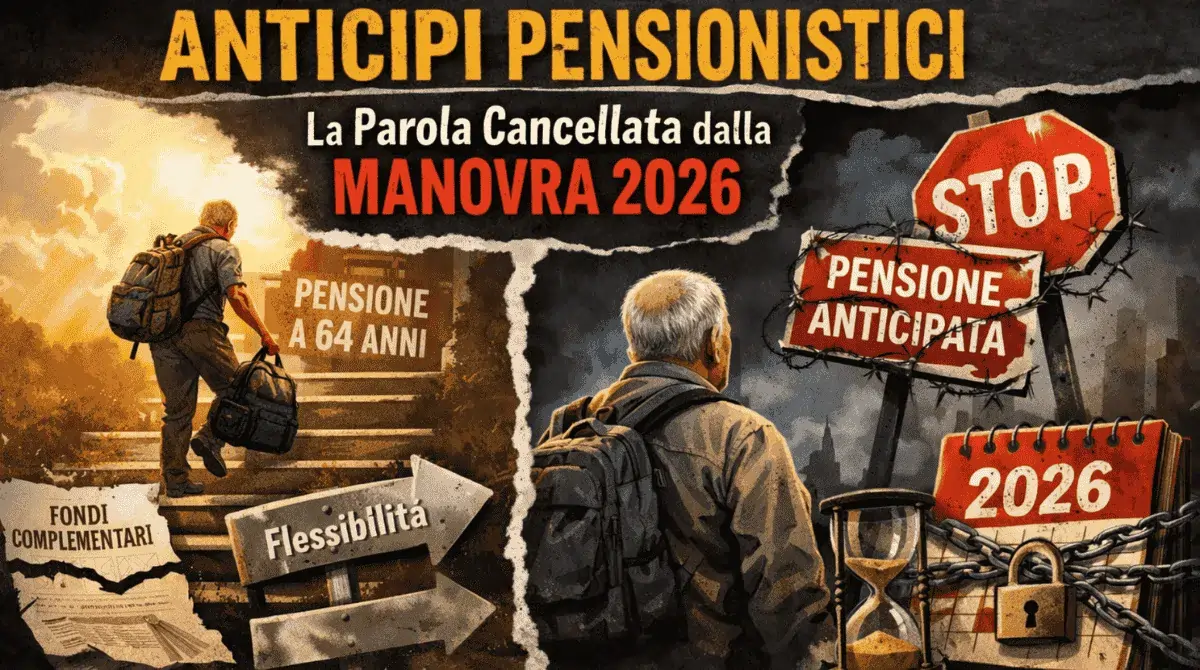 Manovra 2026: saltano gli anticipi pensionistici. Ecco chi perde tutto